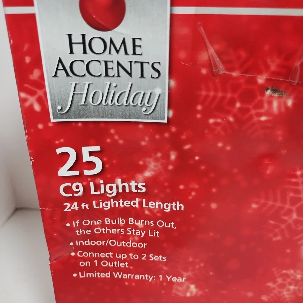 Home‎ Accents Holiday T25 C9 Multicolor 24 Ft Lighted Length Indoor Outdoor